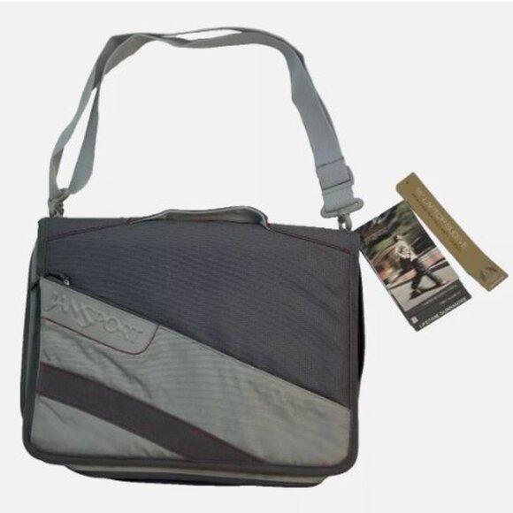 JanSport Career Bag First Class 15'' Laptop 10x14.7x1" Storm Grey Color New
